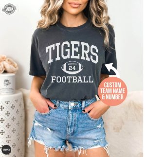 Custom Football Shirt Custom Football Shirt Football Team Shirt Custom Football Mom Shirt Football Game Day Shirt revetee 2