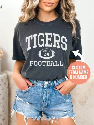 Custom Football Shirt Custom Football Shirt Football Team Shirt Custom Football Mom Shirt Football Game Day Shirt revetee 2