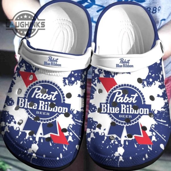 pabst blue ribbon crocs crocband clog comfortable for mens womens classic clog water shoes clog 191003pbr funny famous footwear slippers laughinks 1