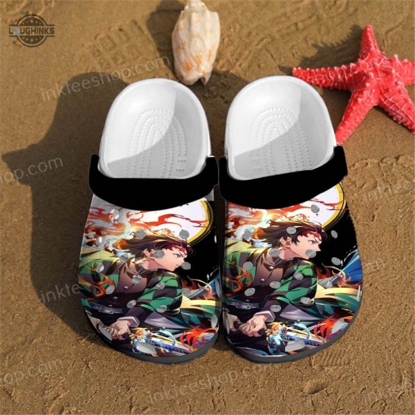 kamado tanjiro anime crocs clog shoes funny famous footwear slippers