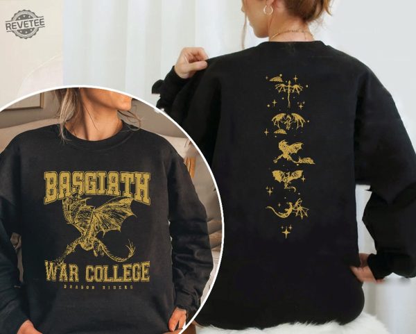 Fourth Wing Sweatshirt Basgiath War College Shirt Basgiath War College Gift Fourth Wing Shirt Bookish Dragon Rider Shirt revetee 3