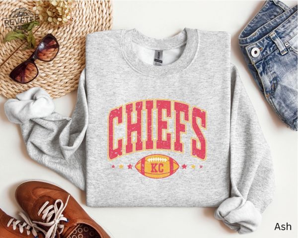 Fall Sweatshirt Football Season Crewneck Shirt Kc Chiefs Crewneck Sweatshirt Chiefs Kingdom Shirt Kansas City Crewneck Sweatshirt revetee 3