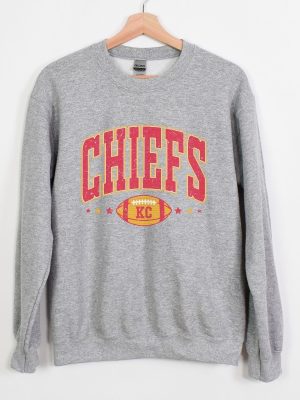 Fall Sweatshirt Football Season Crewneck Shirt Kc Chiefs Crewneck Sweatshirt Chiefs Kingdom Shirt Kansas City Crewneck Sweatshirt revetee 4