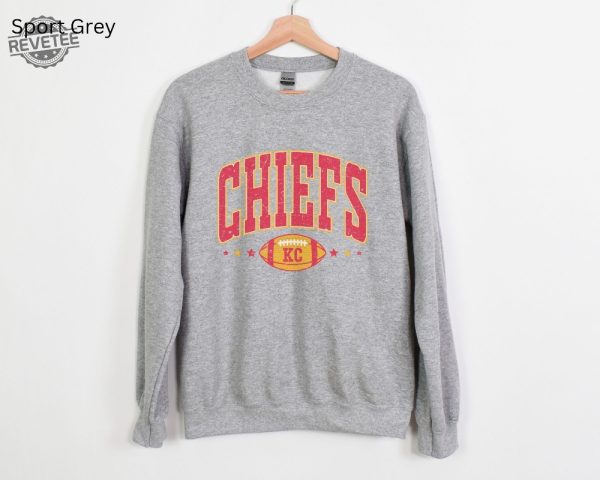 Fall Sweatshirt Football Season Crewneck Shirt Kc Chiefs Crewneck Sweatshirt Chiefs Kingdom Shirt Kansas City Crewneck Sweatshirt revetee 4