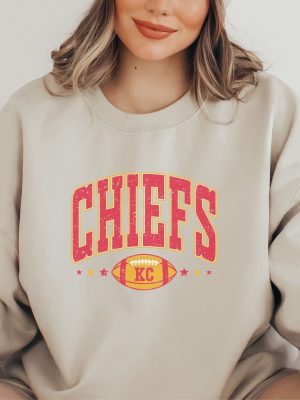 Fall Sweatshirt Football Season Crewneck Shirt Kc Chiefs Crewneck Sweatshirt Chiefs Kingdom Shirt Kansas City Crewneck Sweatshirt revetee 5