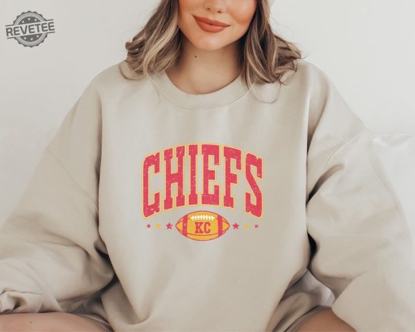 Fall Sweatshirt Football Season Crewneck Shirt Kc Chiefs Crewneck Sweatshirt Chiefs Kingdom Shirt Kansas City Crewneck Sweatshirt revetee 5