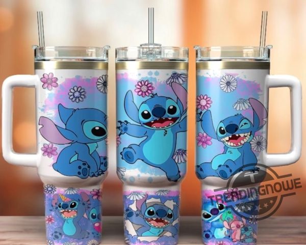 Stitch Stanley Tumbler 40 Oz New Tumbler Gift Disney Stanley Cup Valentine Coffee Tea Cartoon New trendingnowe 1