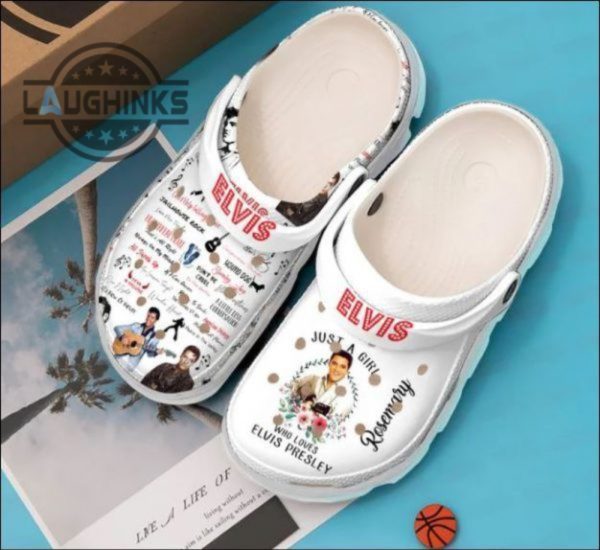 personalized just a girl who loves elvis presley crocs clog shoes funny famous footwear slippers laughinks 1