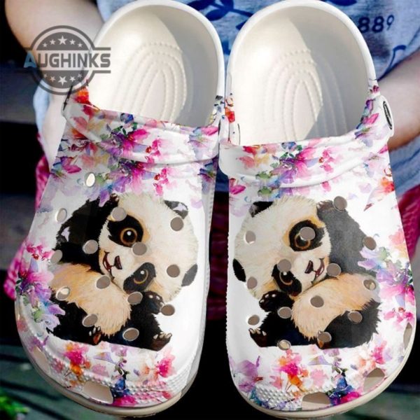 panda cute sku 1774 crocs clog shoes funny famous footwear slippers