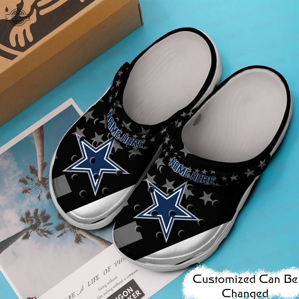 Personalized Football Crocs  D.Cowboys Star New Crocs Funny Famous Footwear Slippers
