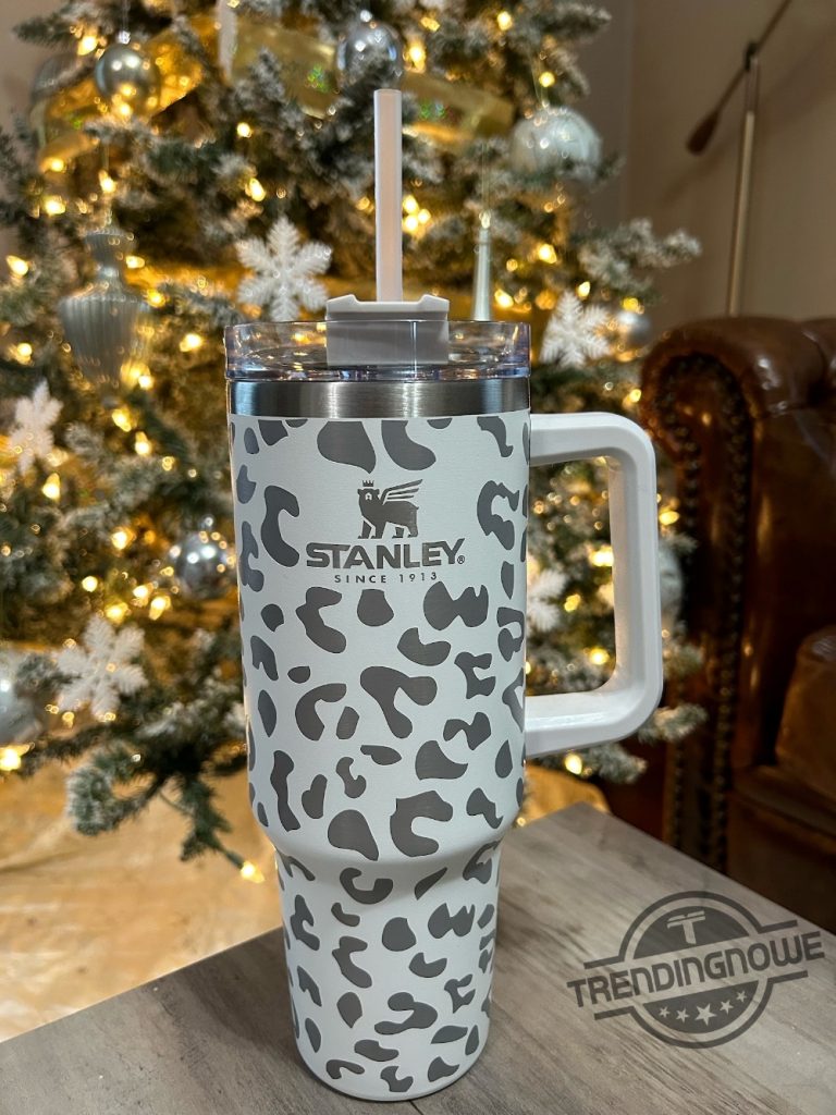 Cheetah Stanley Cup 40 Oz Leopard Print Stanley Tumbler Engraved Cheetah Pattern Drinkware Custom Design Cups Animal Print Mug trendingnowe 1
