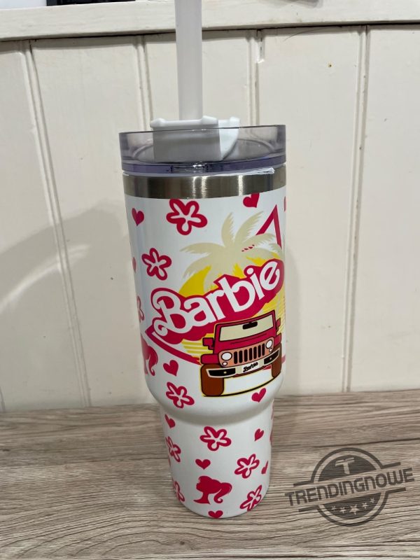 Barbie Jeep Stanley Cup 40 Oz Stanley Tumbler Valentines Day Birthday Stanley Gift Barbie Stanley Tumbler trendingnowe 1