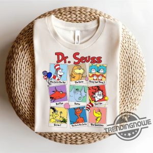 Read Across America Cartoon Characters Sweatshirt Read Across America Shirt Cat In The Hat Tee Horton Tee Dr Suess Book Shirt trendingnowe 2