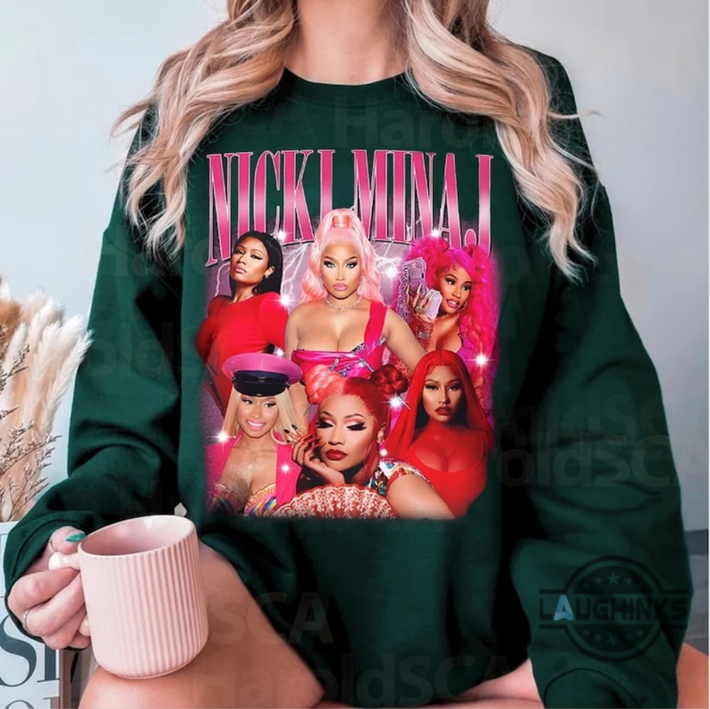 Nicki Minaj Tshirt Sweatshirt Hoodie Mens Womens Vintage Nicki Minaj Shirts Rapper Bootleg Graphic Tee Retro Pink Friday Music Birthday Gift For Fan