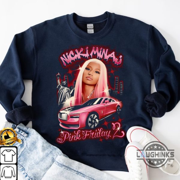 nicki minaj pink friday 2 tshirt sweatshirt hoodie mens womens nicki minaj rapper queen barbs vintage shirts airbrush nicki minaj barbie pink car funny tee laughinks 2