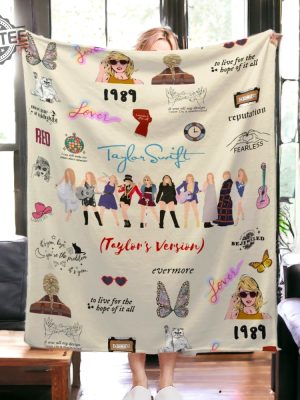 Swiftie Eras Tour Fleece Blanket Taylor Swift Room Decor Taylor Swift Eras Tour Blanket Taylor Swift Stuff Taylor Swift Throw Blanket Unique revetee 2