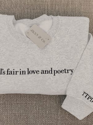 Embroidered Poetry Crewneck Ttpd Crewneck Ttpd Inspo Sweatshirt The Bolter Taylor Swift Tortured Poets Department Track List Unique revetee 2