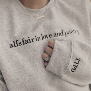Embroidered Poetry Crewneck Ttpd Crewneck Ttpd Inspo Sweatshirt The Bolter Taylor Swift Tortured Poets Department Track List Unique revetee 3