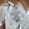 The Tortured Poets Department Embroidered Crewneck The Bolter Taylor Swift Tortured Poets Department Track List Unique revetee 1