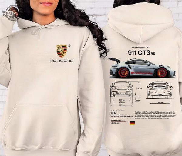 Porsche 911 Gt3 Rs Aesthetic Shirt Porsche 911 Gt3 Rs 2 Side Shirt Porsche Sweatshirt Hoodie Unique revetee 2