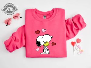 Hugging Snoopy Valentine Shirt Cute Valentine Sweatshirt Snoopy Valentines Day Love Shirt Snoopy St Patricks Day Shirt Unique revetee 2