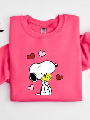 Hugging Snoopy Valentine Shirt Cute Valentine Sweatshirt Snoopy Valentines Day Love Shirt Snoopy St Patricks Day Shirt Unique revetee 2