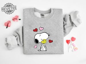 Hugging Snoopy Valentine Shirt Cute Valentine Sweatshirt Snoopy Valentines Day Love Shirt Snoopy St Patricks Day Shirt Unique revetee 3