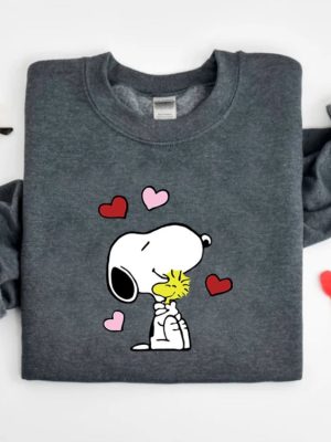 Hugging Snoopy Valentine Shirt Cute Valentine Sweatshirt Snoopy Valentines Day Love Shirt Snoopy St Patricks Day Shirt Unique revetee 6