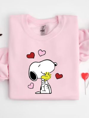 Hugging Snoopy Valentine Shirt Cute Valentine Sweatshirt Snoopy Valentines Day Love Shirt Snoopy St Patricks Day Shirt Unique revetee 7