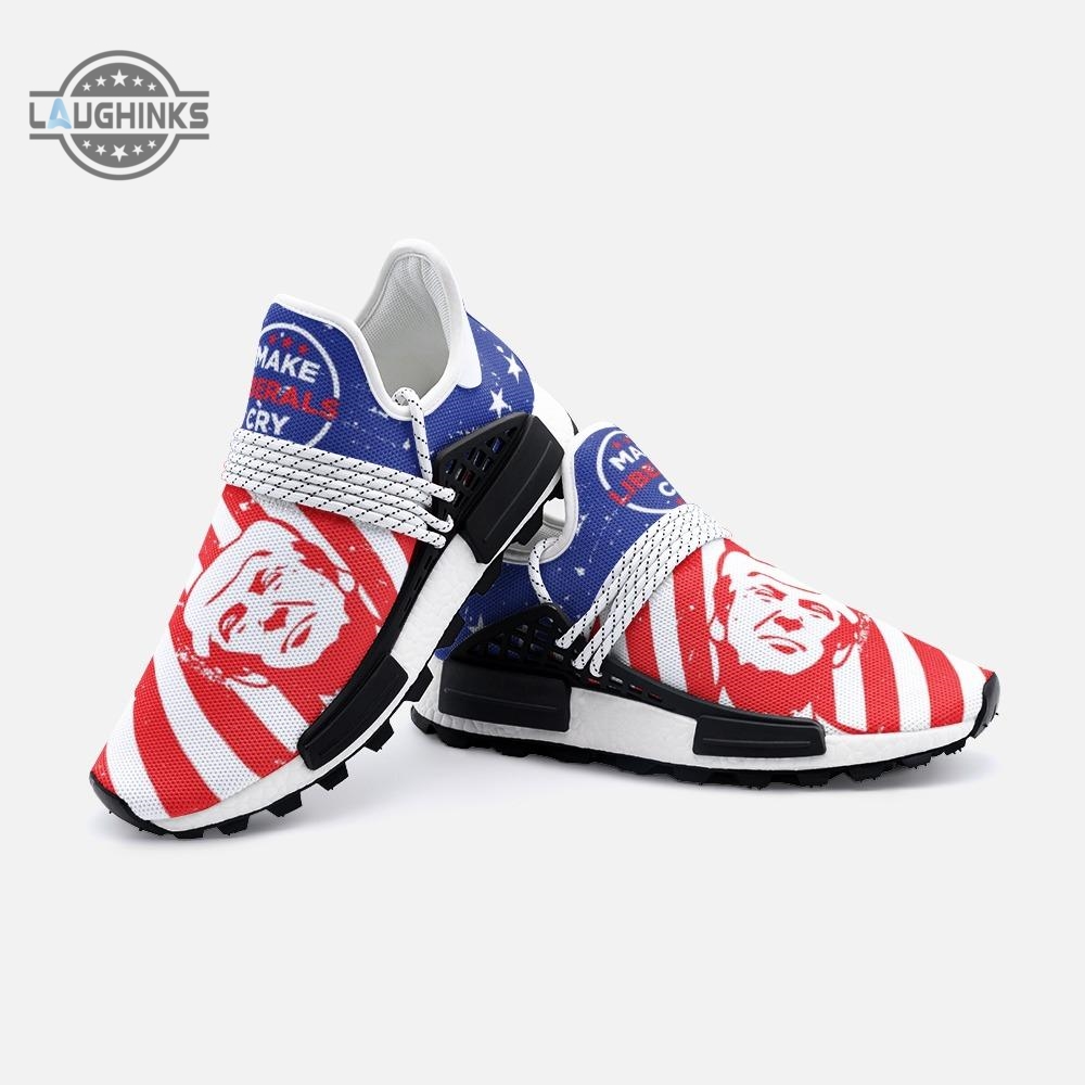 Trump Flag Face Make Liberals Cry 2K Nomad Shoes Donald Trump Maga American Flag Nmh Sneakers