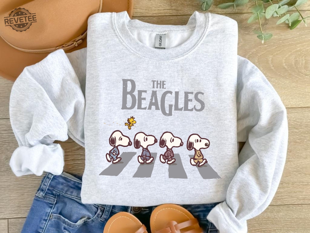 The Beagles Sweatshirt Abbey Road Inspired Shirt Fall Dogs Shirt Funny Beatles Inspired Apparel Snoopy St Patricks Day Shirt Unique