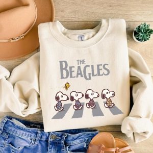 The Beagles Sweatshirt Abbey Road Inspired Shirt Fall Dogs Shirt Funny Beatles Inspired Apparel Snoopy St Patricks Day Shirt Unique revetee 2