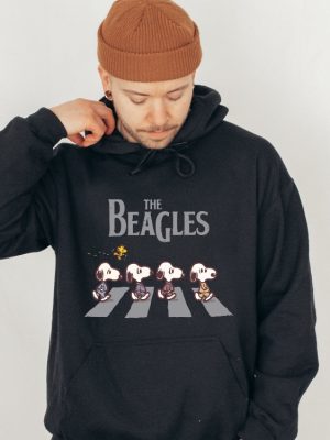 The Beagles Sweatshirt Abbey Road Inspired Shirt Fall Dogs Shirt Funny Beatles Inspired Apparel Snoopy St Patricks Day Shirt Unique revetee 4