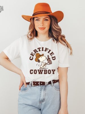 Snoopy Certified Cowboy Shirt Snoopy Birthday Tee Cowboy Dog Tshirt Dog Lovers Gift Snoopy St Patricks Day Shirt Unique revetee 2