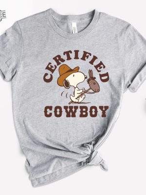 Snoopy Certified Cowboy Shirt Snoopy Birthday Tee Cowboy Dog Tshirt Dog Lovers Gift Snoopy St Patricks Day Shirt Unique revetee 4