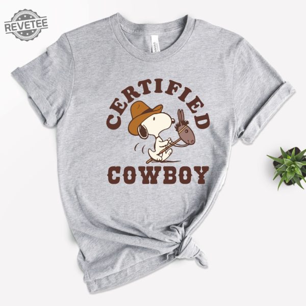 Snoopy Certified Cowboy Shirt Snoopy Birthday Tee Cowboy Dog Tshirt Dog Lovers Gift Snoopy St Patricks Day Shirt Unique revetee 4