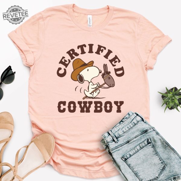 Snoopy Certified Cowboy Shirt Snoopy Birthday Tee Cowboy Dog Tshirt Dog Lovers Gift Snoopy St Patricks Day Shirt Unique revetee 6