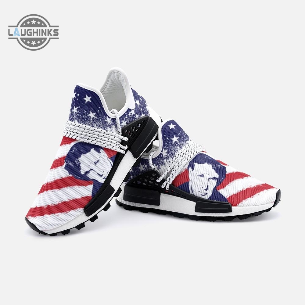 Stars Stripes Patriotic President Trump Face 2K Nomad Shoes Donald Trump Maga American Flag Nmh Sneakers