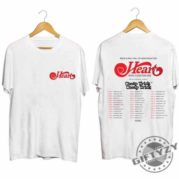 Heart 2024 Tour Shirt Heart Band Fan Tshirt Heart 2024 Concert Sweatshirt Unisex Hoodie Heart Rock Band Royal Flush Tour Shirt giftyzy 2 1