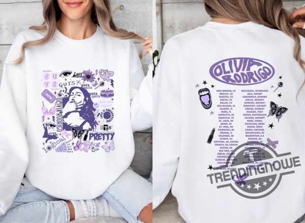 Olivia Rodrigo Shirt Olivia Guts Tour Shirt Guts Tour 2024 Sweatshirt 2024 Concert Shirt Guts Tee Olivia Bad Idea Right Shirt trendingnowe 1