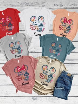 Custom Name My First Disney Trip 2024 Shirts Personalized Disney Family Vacation Shirt My First Disney Trip Shirt Unique revetee 2