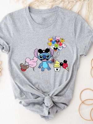 Stitch Shirt Disney Shirt Stitch Snacks Shirt Stitch Balloon Shirt Disney Snack Shirt Disneyland Shirt Disney Group Shirt Stitch Unique revetee 4