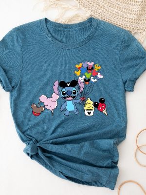 Stitch Shirt Disney Shirt Stitch Snacks Shirt Stitch Balloon Shirt Disney Snack Shirt Disneyland Shirt Disney Group Shirt Stitch Unique revetee 5