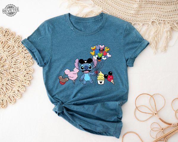 Stitch Shirt Disney Shirt Stitch Snacks Shirt Stitch Balloon Shirt Disney Snack Shirt Disneyland Shirt Disney Group Shirt Stitch Unique revetee 5