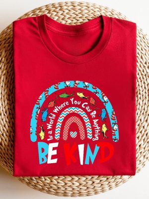 Read Across America Tshirt Be Kind Reading Day Tee Cat In The Hat Clipart Dr. Seuss Teacher Shirts Dr. Seuss Quotes About Reading revetee 3