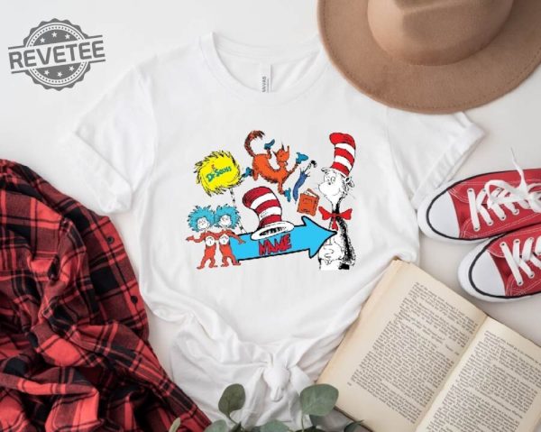 Personalized Dr. Seuss Cat In The Hat Shirt Dr. Seuss Costume Ideas Dr. Seuss Teacher Shirts Cat In The Hat Clipart Dr. Seuss T Shirts revetee 1