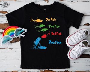 Reading Day Shirt Read Across America Shirt One Fish Two Fish Red Fish Blue Fish Cat Hat Shirt Reading Week Matching Shirt revetee 3