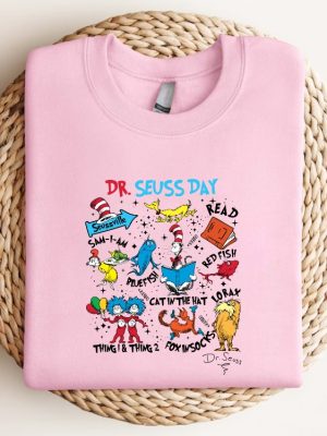 Dr.Susse Characters Shirt Read Across America Day Tee Dr. Seuss Costume Ideas Dr. Seuss Teacher Shirts Cat In The Hat Clipart Dr. Seuss T Shirts revetee 3