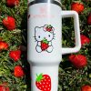 Strawberry Hello Kitty Stanley Tumbler Hello Kitty Stanley Cup Gift For Daughter trendingnowe 1