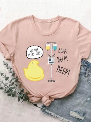 Funny Nurse Easter Shirtpeep Nursing Easter Tshirtiv Pump Women Giftmed Surg Icu Peds Picu Nurse Spring Teeeaster Nursing School Sweater Unique revetee 8